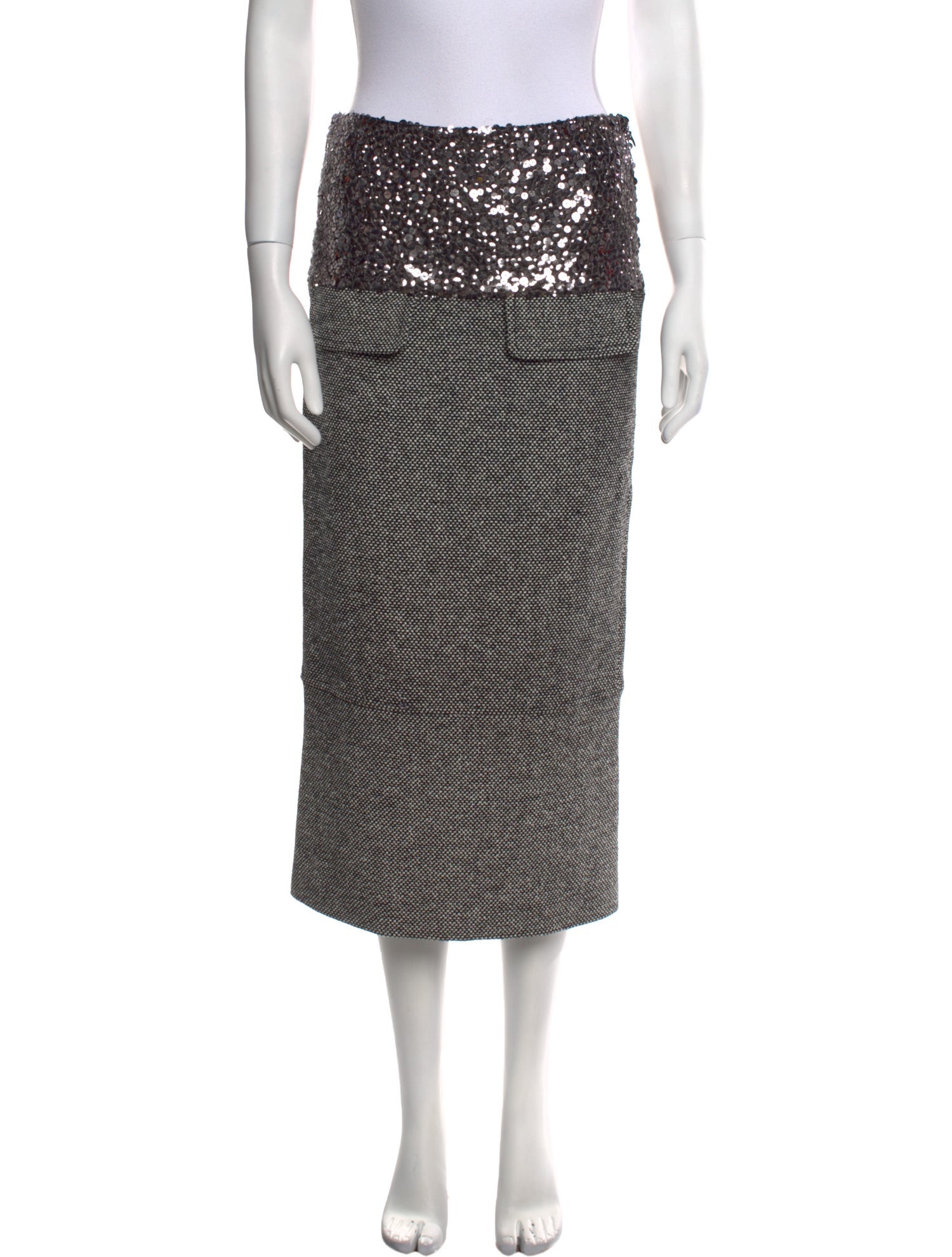 Tom Ford Silk Midi Length Skirt