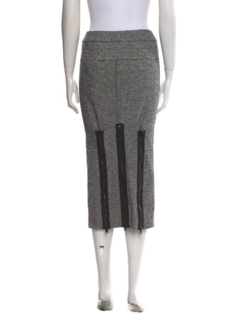 Tom Ford Tweed Pattern Midi Length Skirt