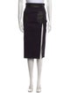 Tom Ford Leather Trim Embellishment Knee-Length Skirt