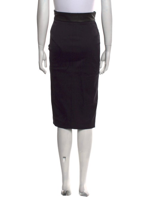 Tom Ford Leather Trim Embellishment Knee-Length Skirt