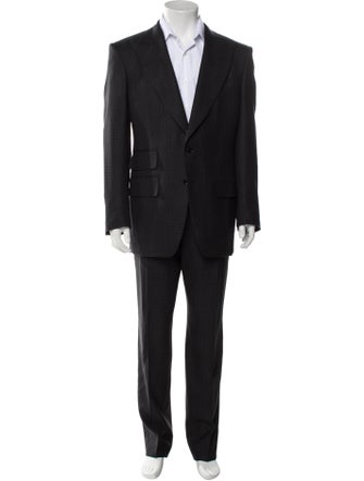 Tom Ford Wool Plaid Print Two-Piece Suit