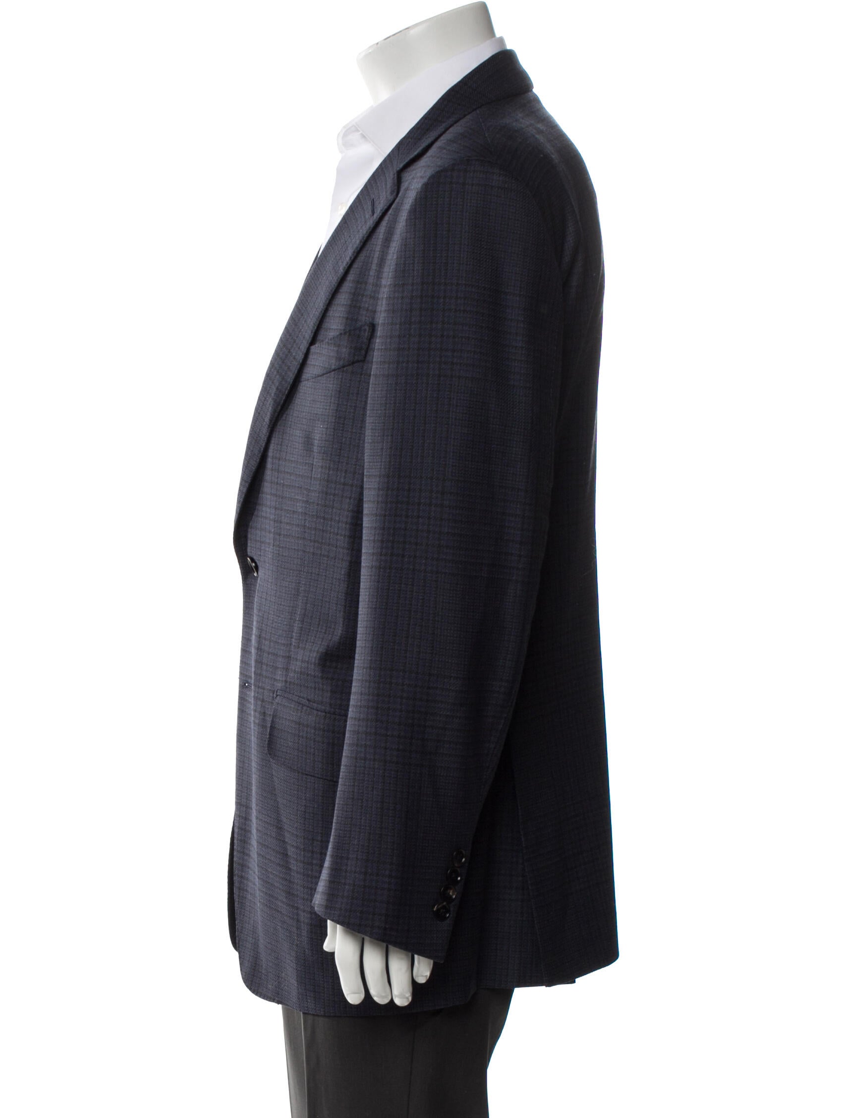 Tom Ford Wool Plaid Print Blazer