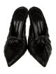 Tom Ford Leather Pleated Accents Mules