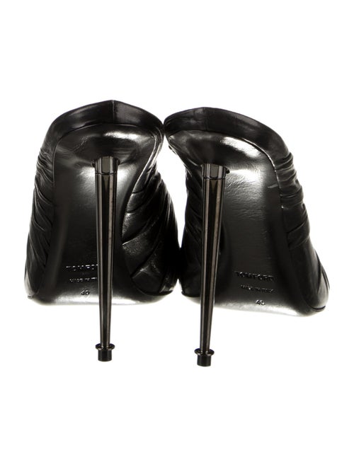 Tom Ford Leather Pleated Accents Mules