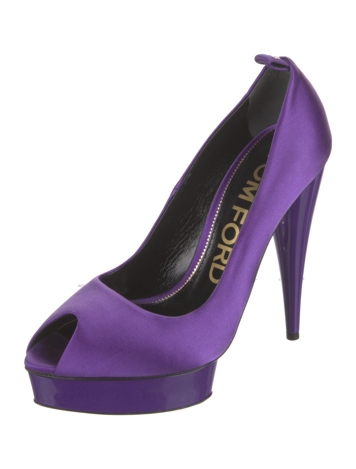 Tom Ford Satin Leather Trim Embellishment Pumps