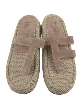 Tom Ford Graphic Print Braided Accents Espadrilles