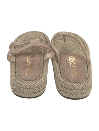 Tom Ford Graphic Print Braided Accents Espadrilles