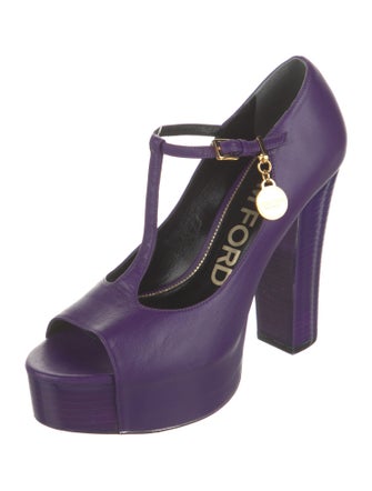 Tom Ford Leather T-Strap Pumps