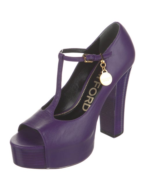Tom Ford Leather T-Strap Pumps