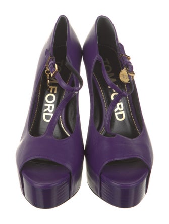 Tom Ford Leather T-Strap Pumps