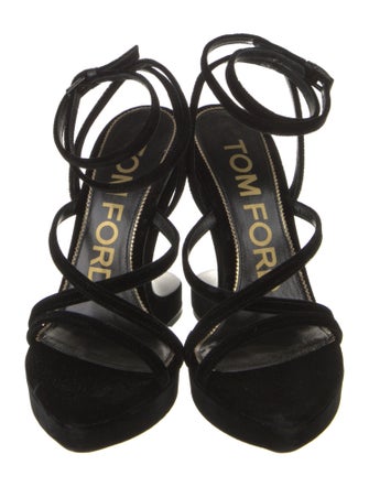 Tom Ford Velvet Slingback Sandals