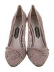 Tom Ford Leather Embroidered Accent Pumps