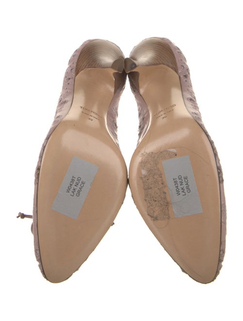 Tom Ford Leather Embroidered Accent Pumps