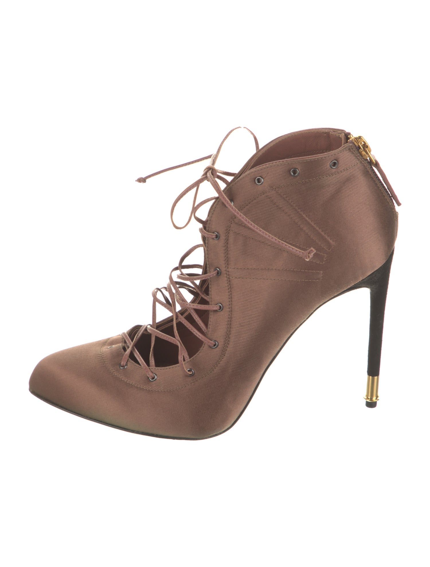 Tom Ford Satin Lace-Up Boots