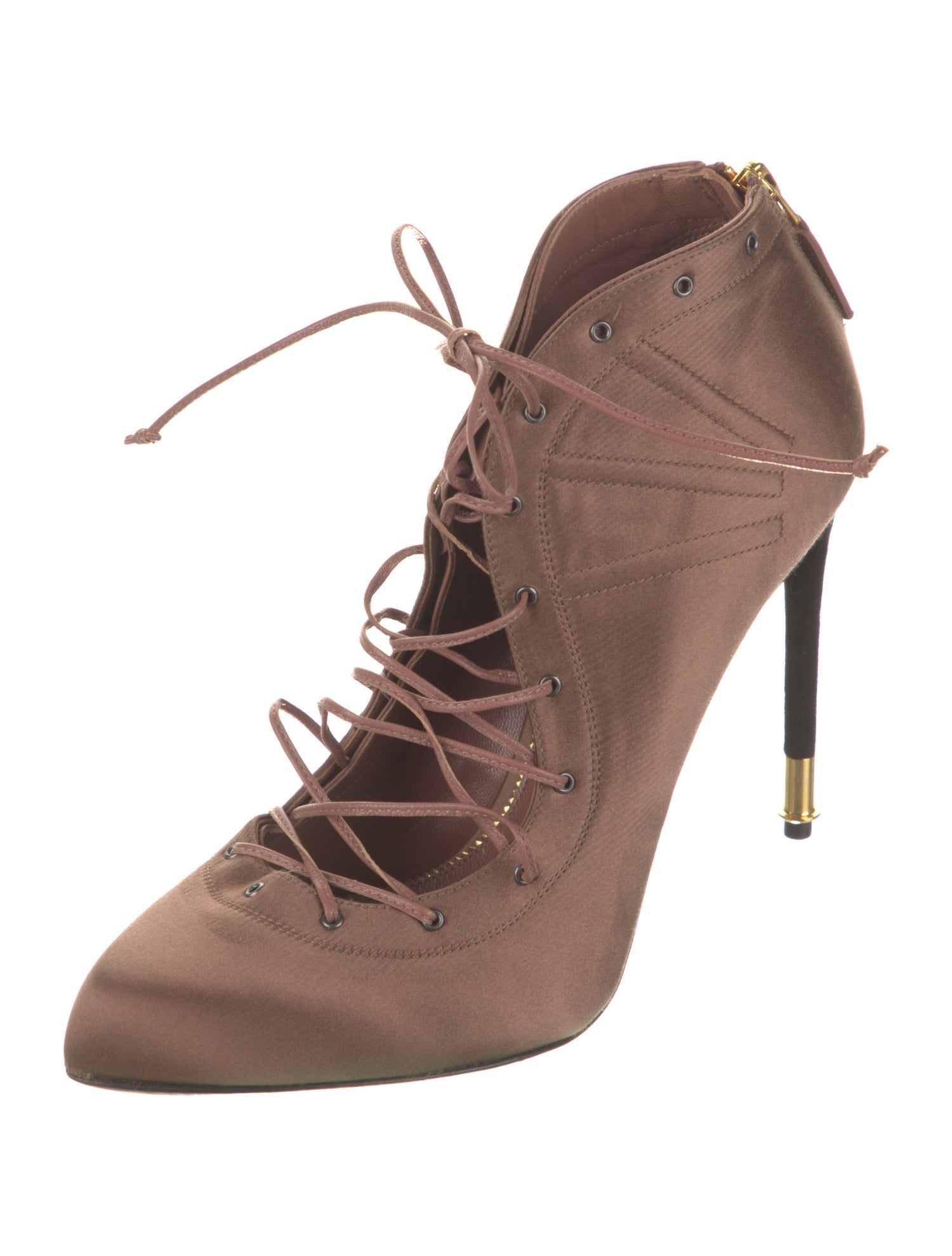 Tom Ford Satin Lace-Up Boots