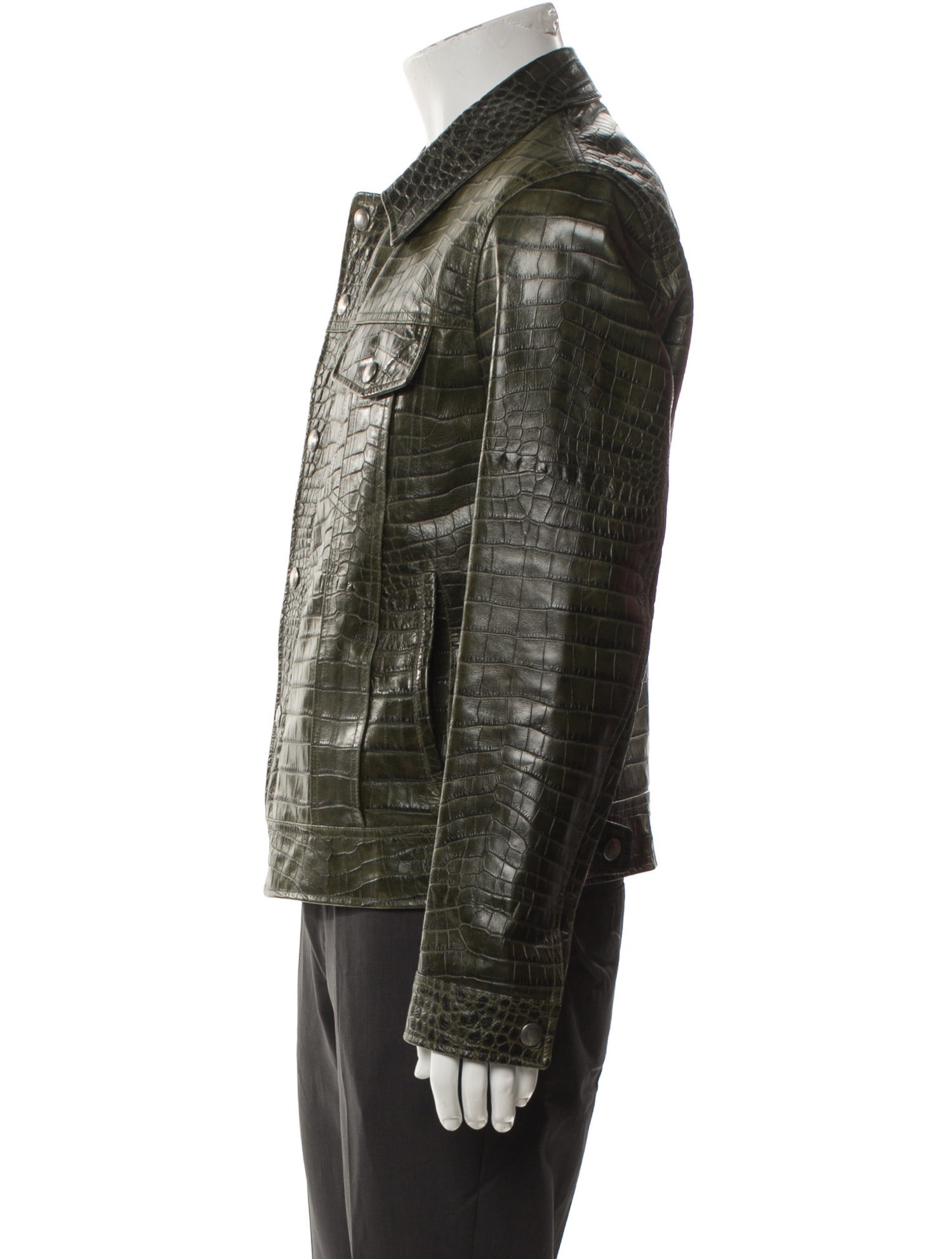 Tom Ford Calfskin Plaid Print Moto Jacket