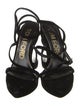 Tom Ford Velvet Leather Trim Embellishment Gladiator Sandals