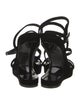 Tom Ford Velvet Leather Trim Embellishment Gladiator Sandals