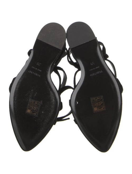 Tom Ford Velvet Leather Trim Embellishment Gladiator Sandals