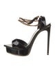 Tom Ford Patent Leather Chain-Link Accents Sandals