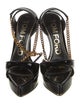 Tom Ford Patent Leather Chain-Link Accents Sandals
