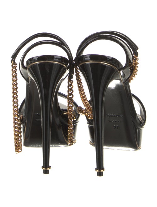 Tom Ford Patent Leather Chain-Link Accents Sandals