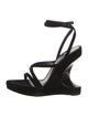 Tom Ford Velvet Leather Trim Embellishment Slingback Sandals