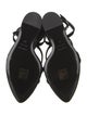 Tom Ford Velvet Leather Trim Embellishment Slingback Sandals