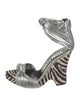 Tom Ford Leather Animal Print Sandals