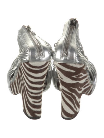 Tom Ford Leather Animal Print Sandals