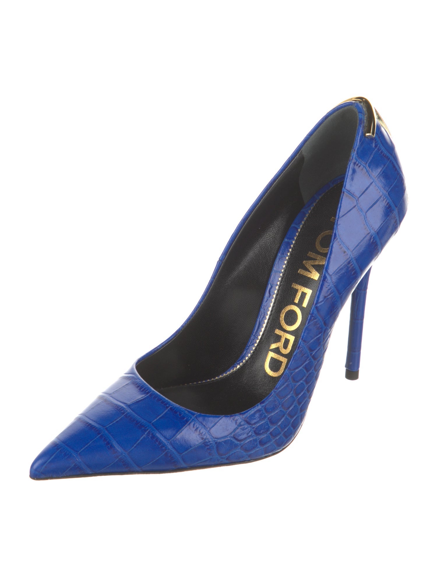 Tom Ford Embossed Leather Animal Print Pumps