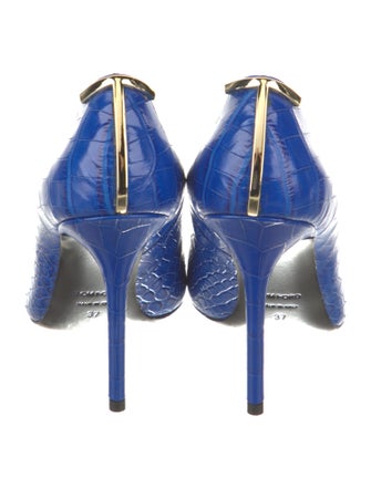 Tom Ford Embossed Leather Animal Print Pumps