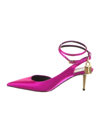Tom Ford Satin Printed D'Orsay Pumps