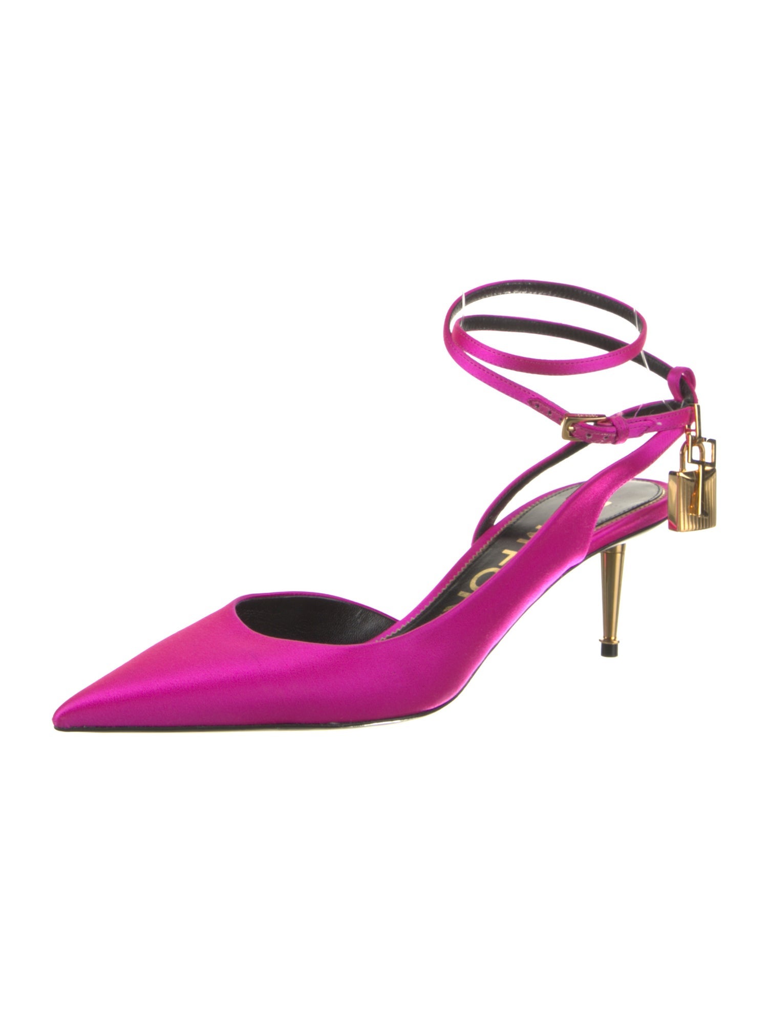 Tom Ford Satin Printed D'Orsay Pumps