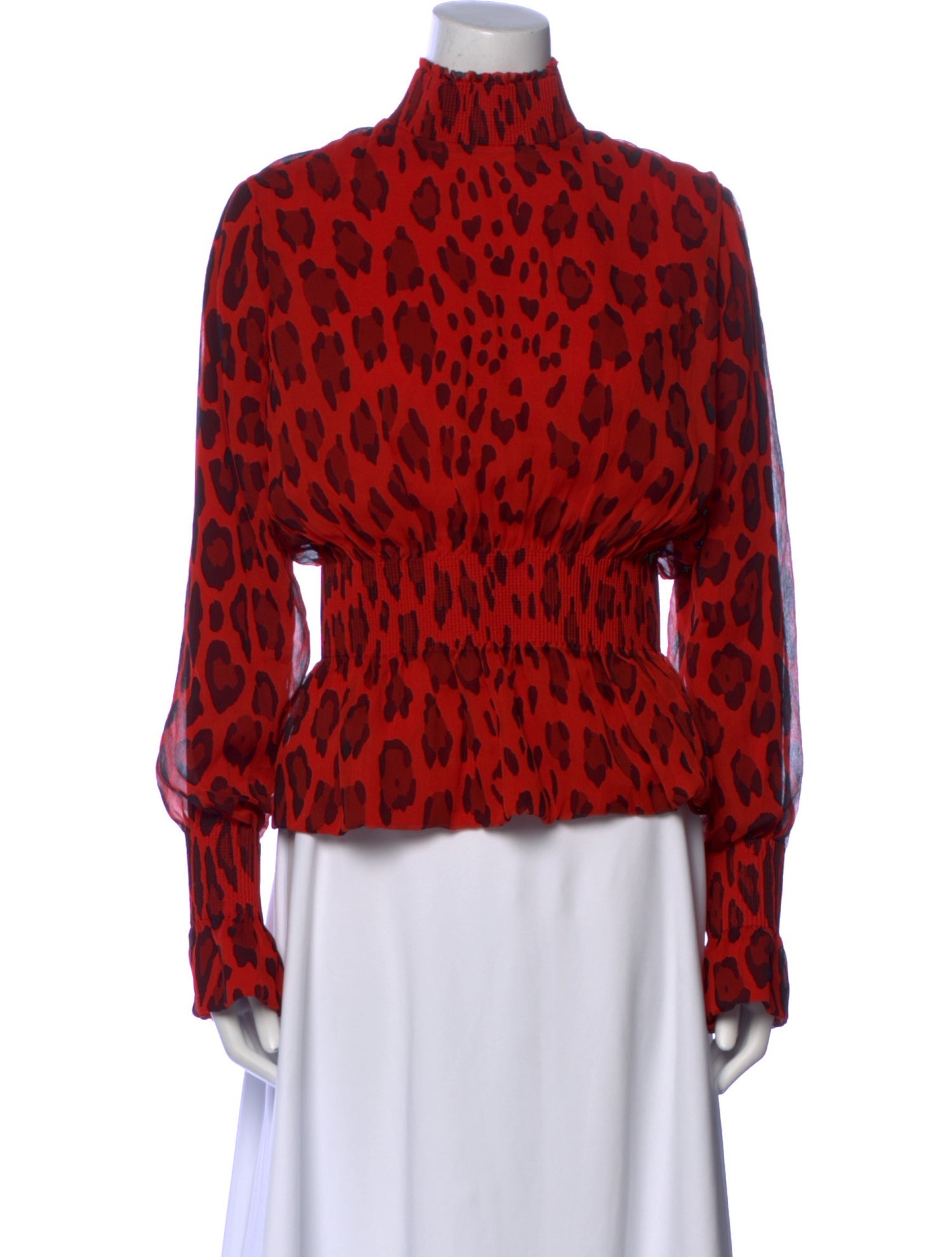 Tom Ford Silk Animal Print Blouse