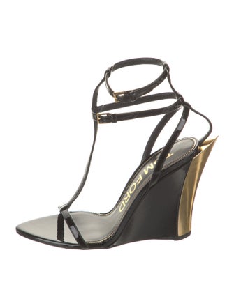 Tom Ford Patent Leather T-Strap Sandals