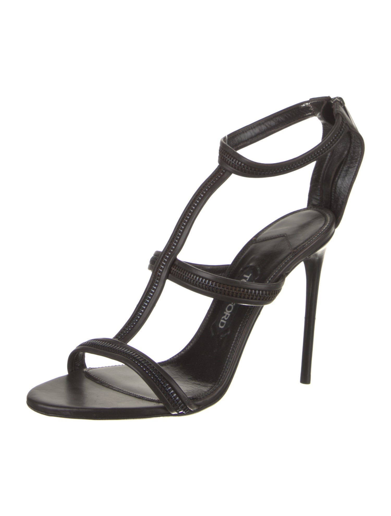 Tom Ford Leather T-Strap Sandals