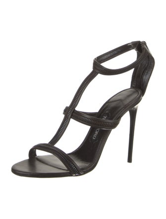 Tom Ford Leather T-Strap Sandals