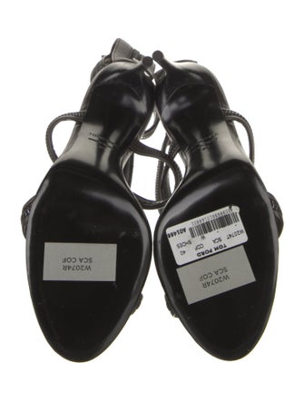 Tom Ford Leather T-Strap Sandals