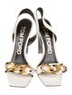 Tom Ford Leather Chain-Link Accents Slingback Sandals