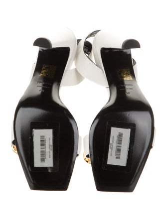 Tom Ford Leather Chain-Link Accents Slingback Sandals