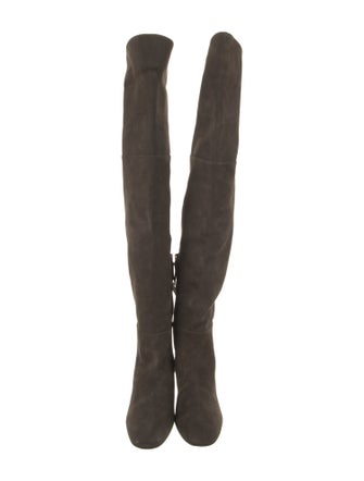 Tom Ford Suede Leather Trim Embellishment Boots