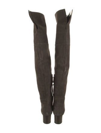 Tom Ford Suede Leather Trim Embellishment Boots