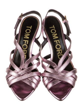 Tom Ford Animal Print Slingback Sandals