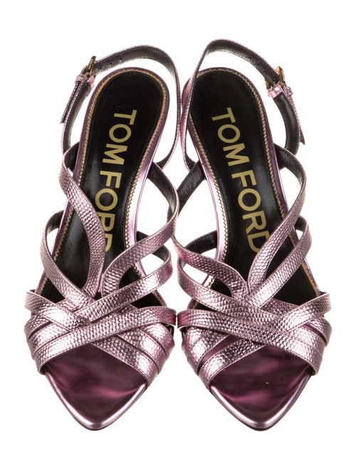 Tom Ford Animal Print Slingback Sandals