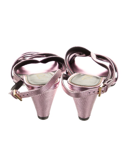 Tom Ford Animal Print Slingback Sandals