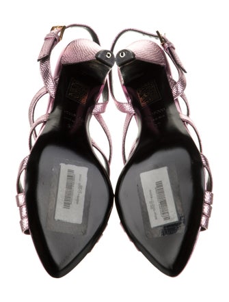 Tom Ford Animal Print Slingback Sandals