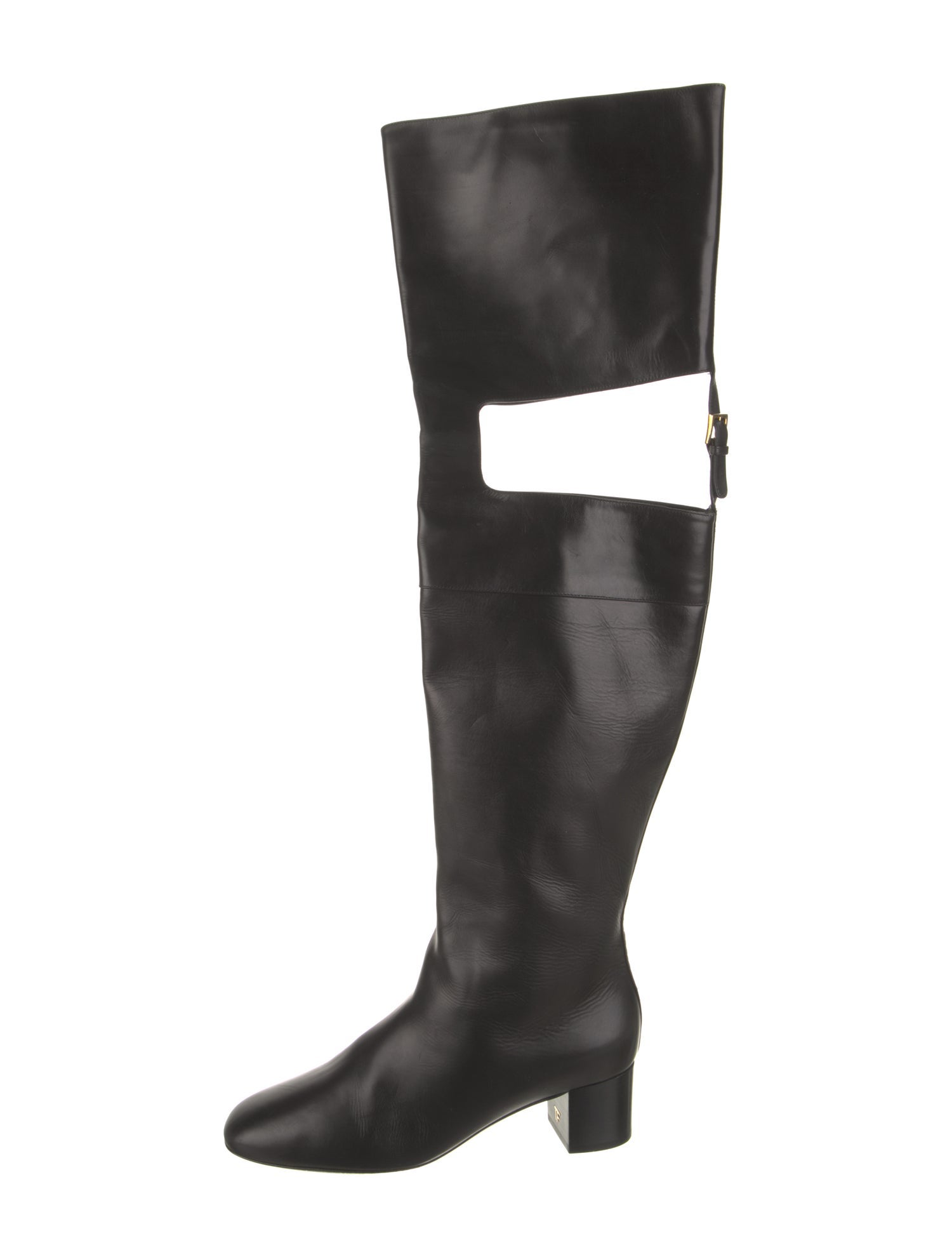 Tom Ford Leather Cutout Accent Boots