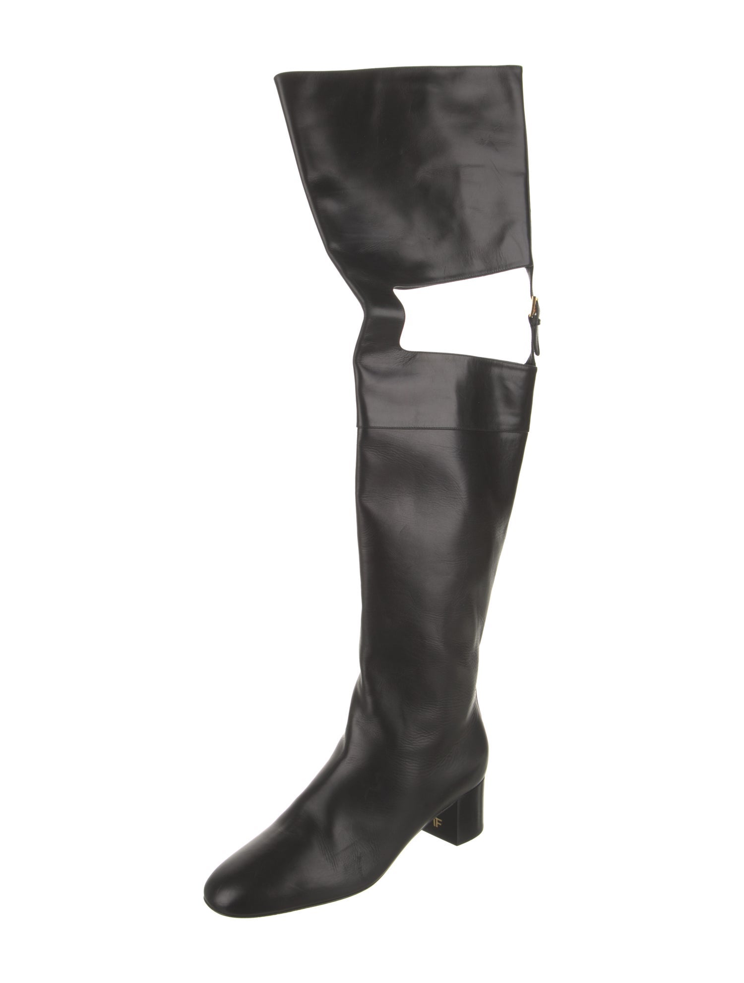 Tom Ford Leather Cutout Accent Boots