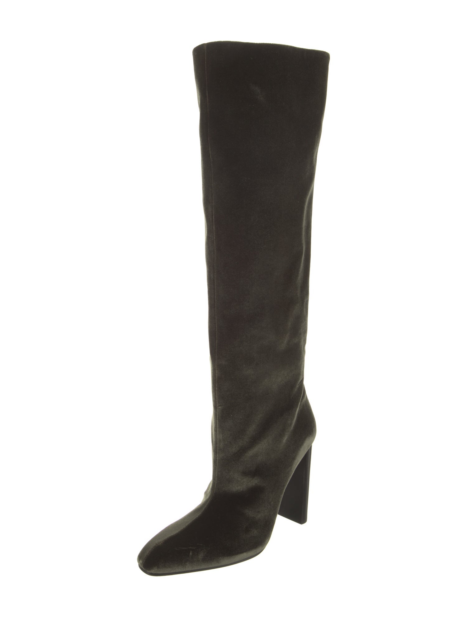 Tom Ford Velvet Leather Trim Embellishment Boots